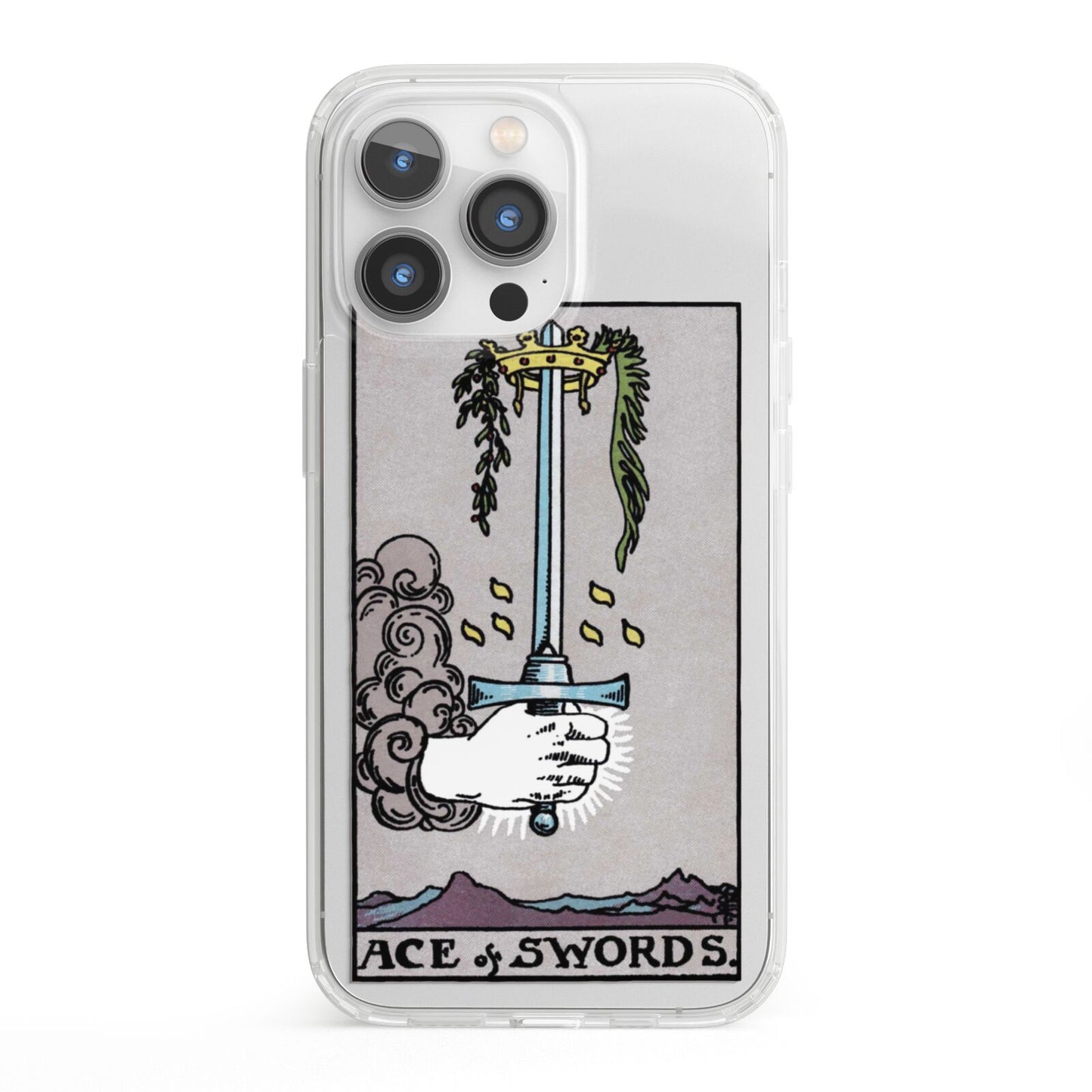 Ace of Swords Tarot Card iPhone 13 Pro Clear Bumper Case