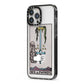 Ace of Swords Tarot Card iPhone 13 Pro Max Black Impact Case Side Angle on Silver phone