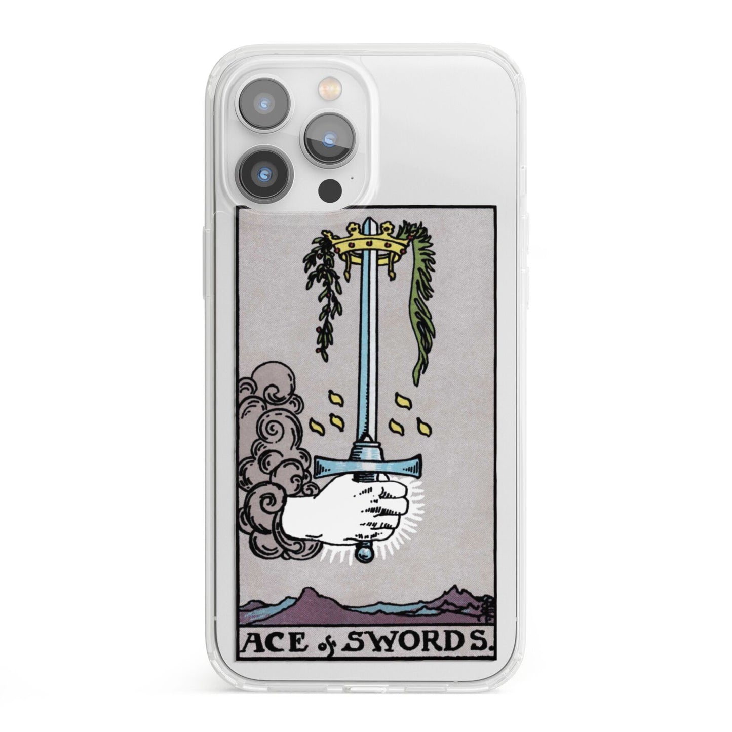 Ace of Swords Tarot Card iPhone 13 Pro Max Clear Bumper Case