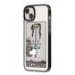 Ace of Swords Tarot Card iPhone 14 Plus Black Impact Case Side Angle on Silver phone