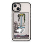 Ace of Swords Tarot Card iPhone 14 Plus Black Impact Case on Silver phone