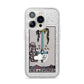 Ace of Swords Tarot Card iPhone 14 Pro Glitter Tough Case Silver
