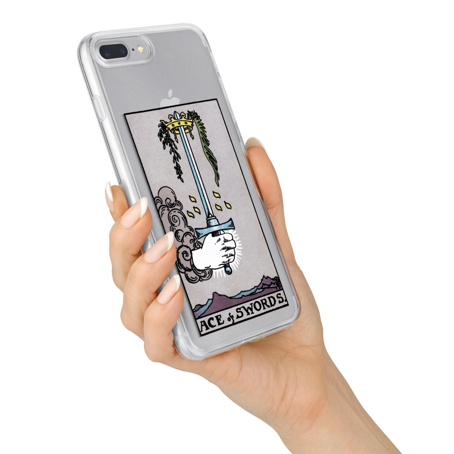 Ace of Swords Tarot Card iPhone 7 Plus Bumper Case on Silver iPhone Alternative Image