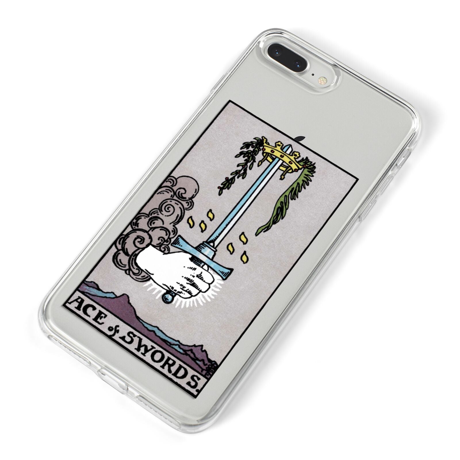 Ace of Swords Tarot Card iPhone 8 Plus Bumper Case on Silver iPhone Alternative Image