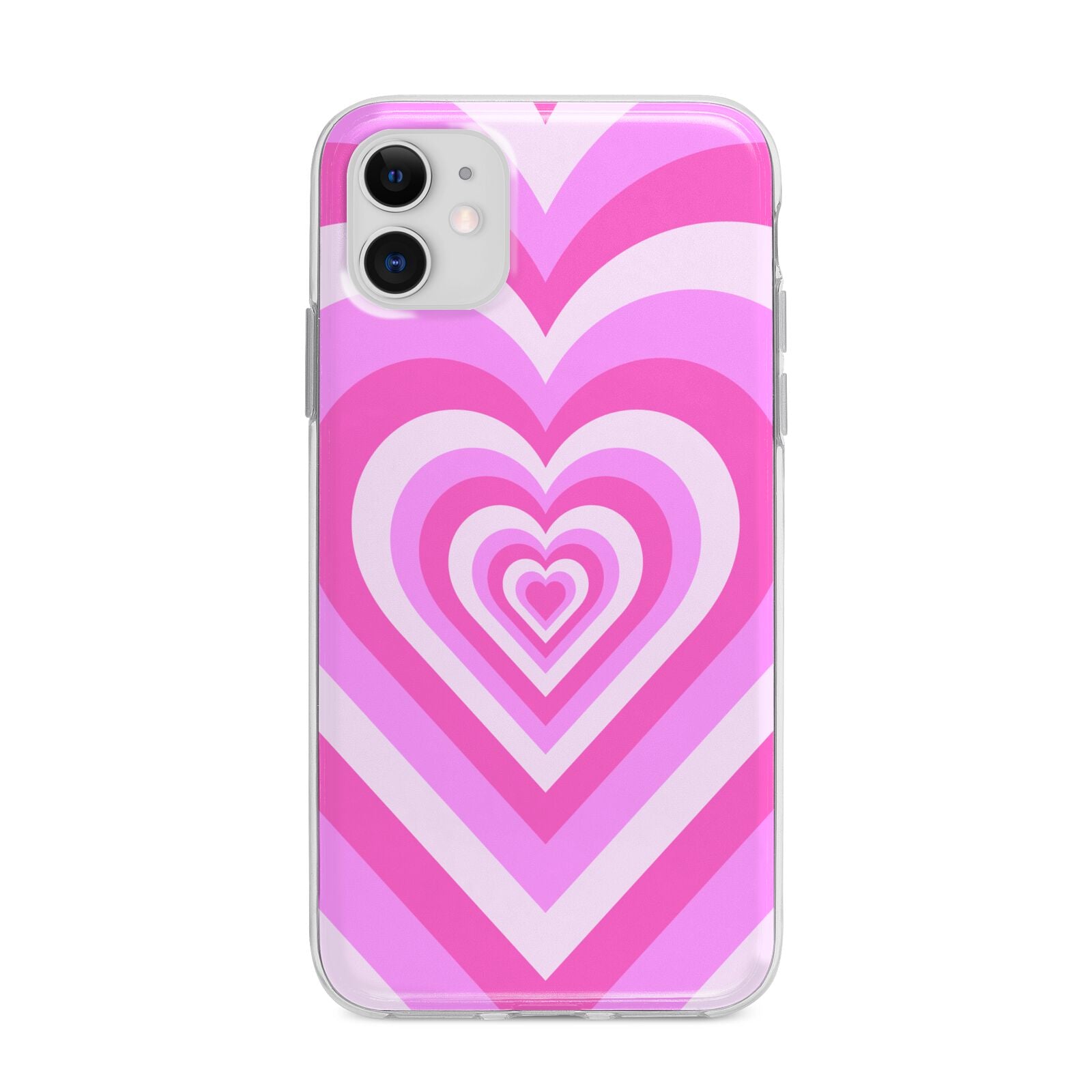 Aesthetic Heart Apple iPhone 11 in White with Bumper Case