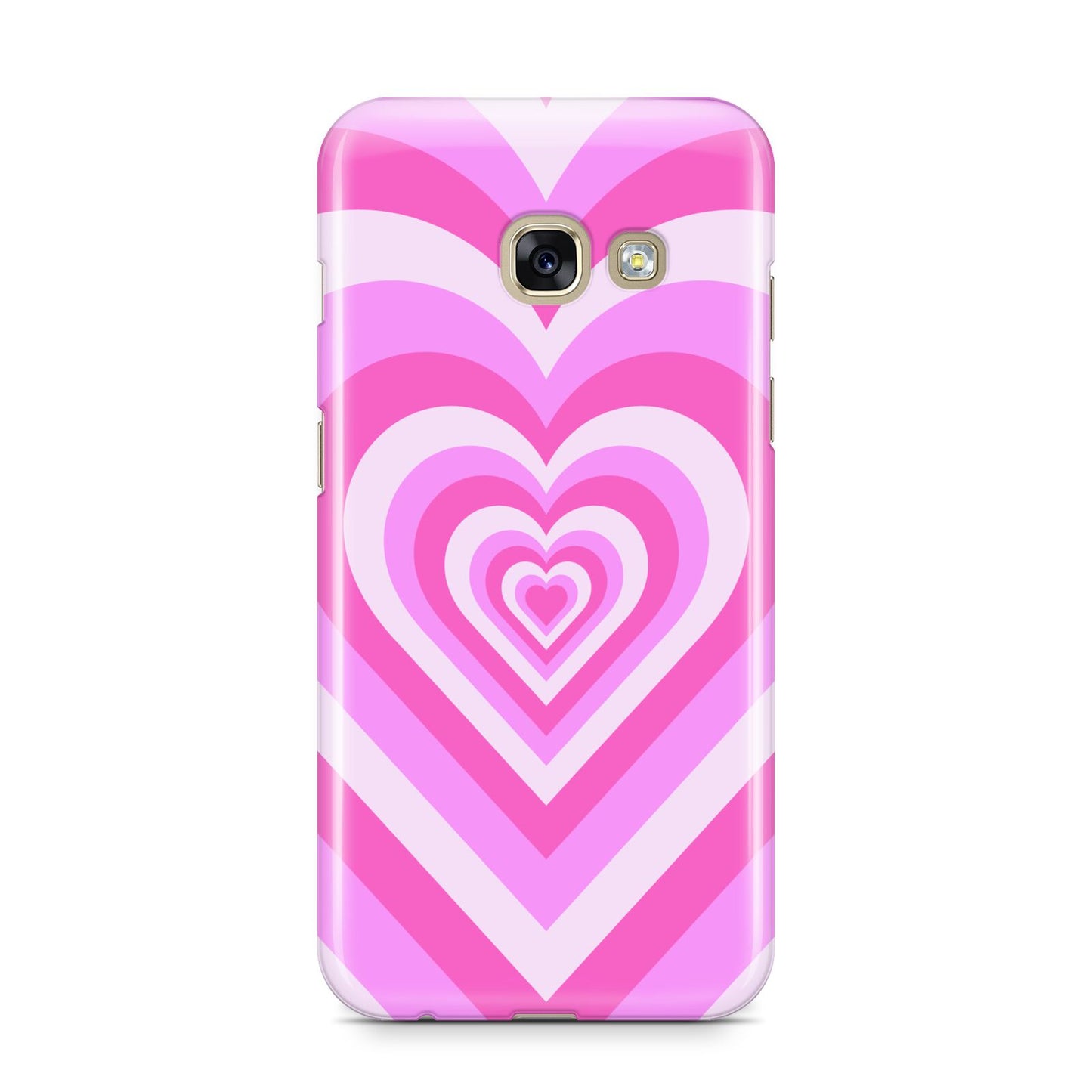 Aesthetic Heart Samsung Galaxy A3 2017 Case on gold phone