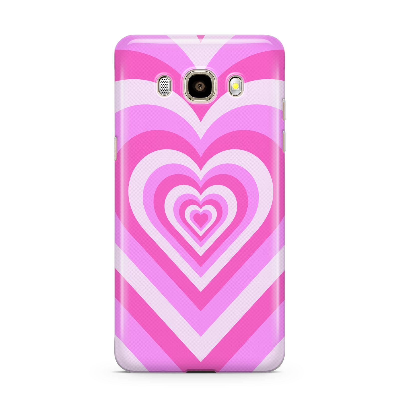 Aesthetic Heart Samsung Galaxy J7 2016 Case on gold phone