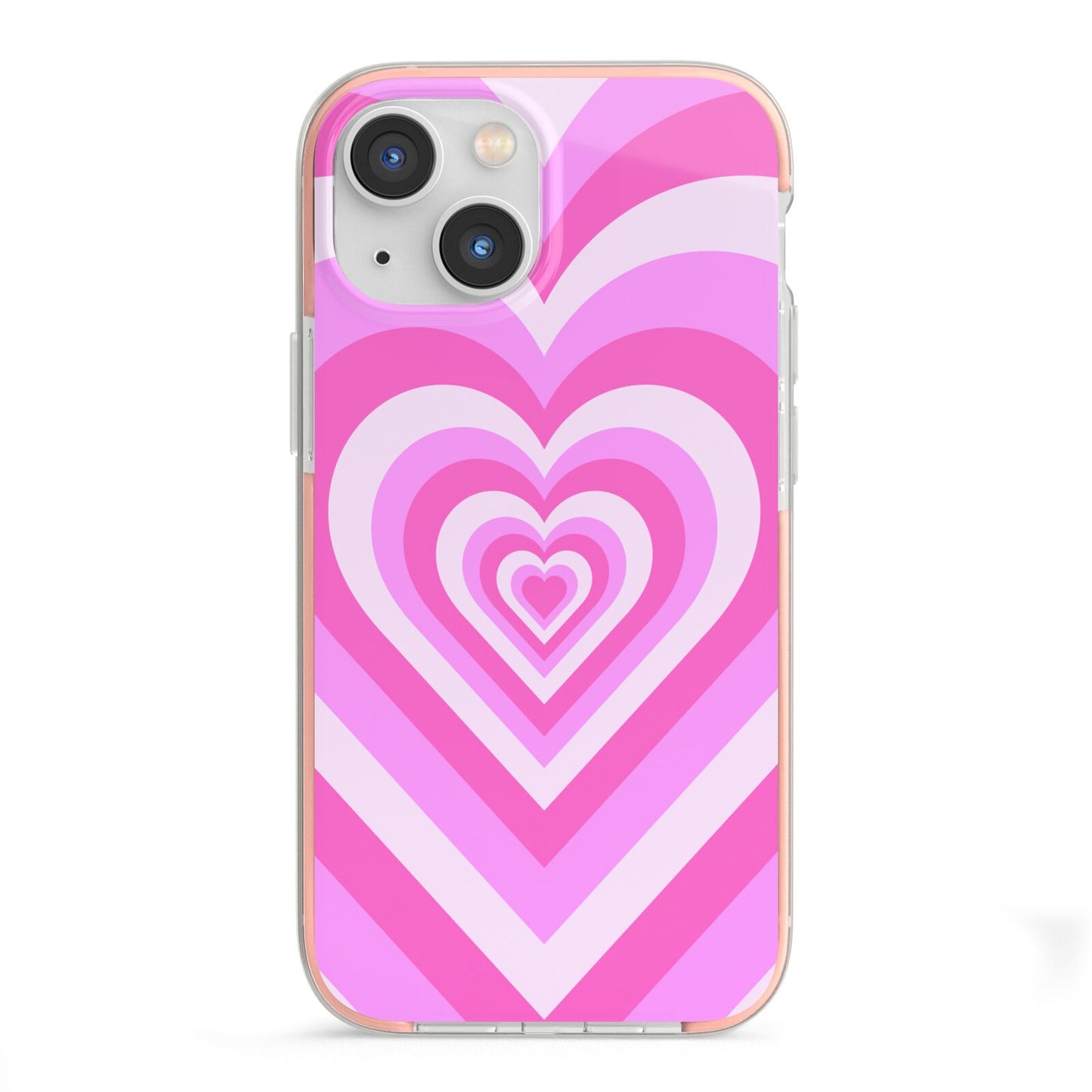 Aesthetic Heart iPhone 13 Mini TPU Impact Case with Pink Edges