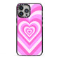 Aesthetic Heart iPhone 13 Pro Max Black Impact Case on Silver phone