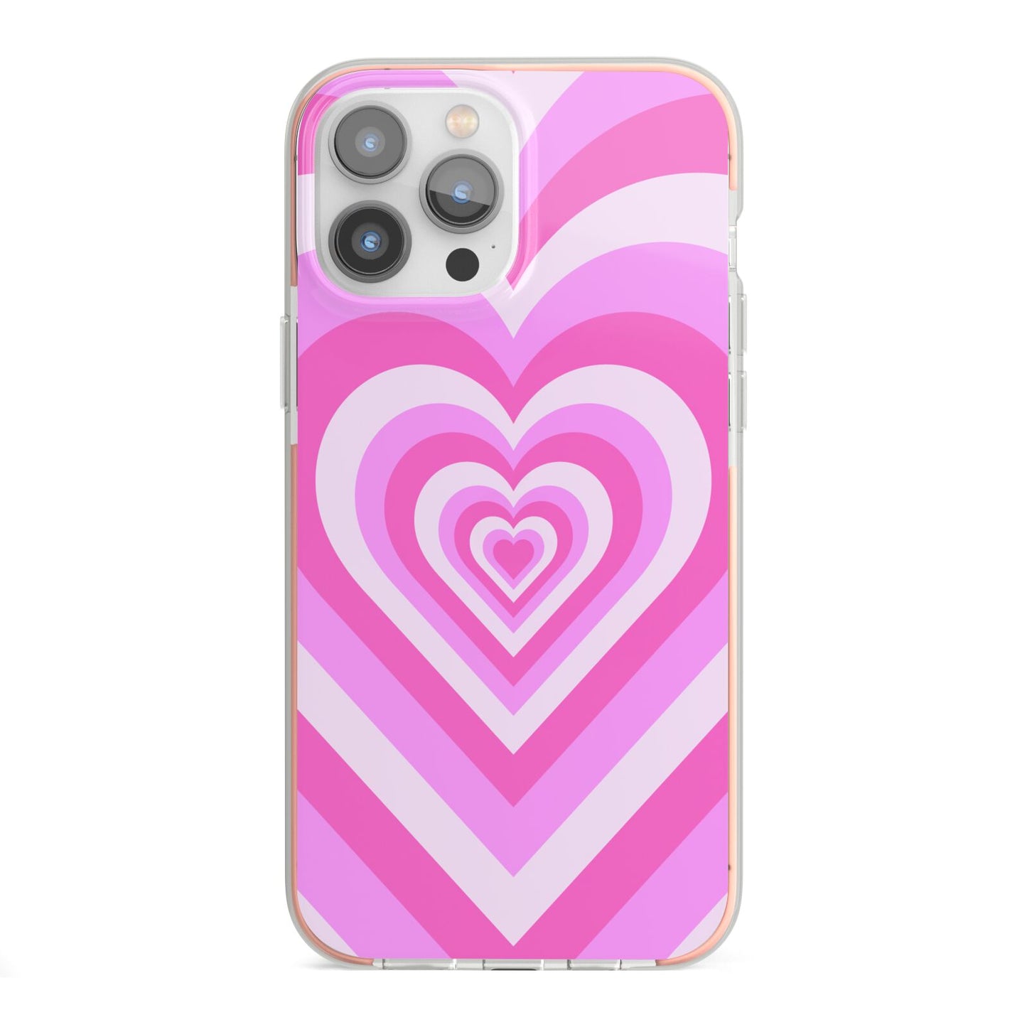 Aesthetic Heart iPhone 13 Pro Max TPU Impact Case with Pink Edges