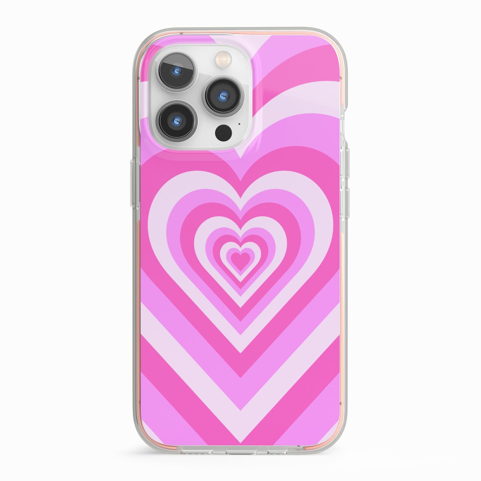 Aesthetic Heart iPhone 13 Pro TPU Impact Case with Pink Edges