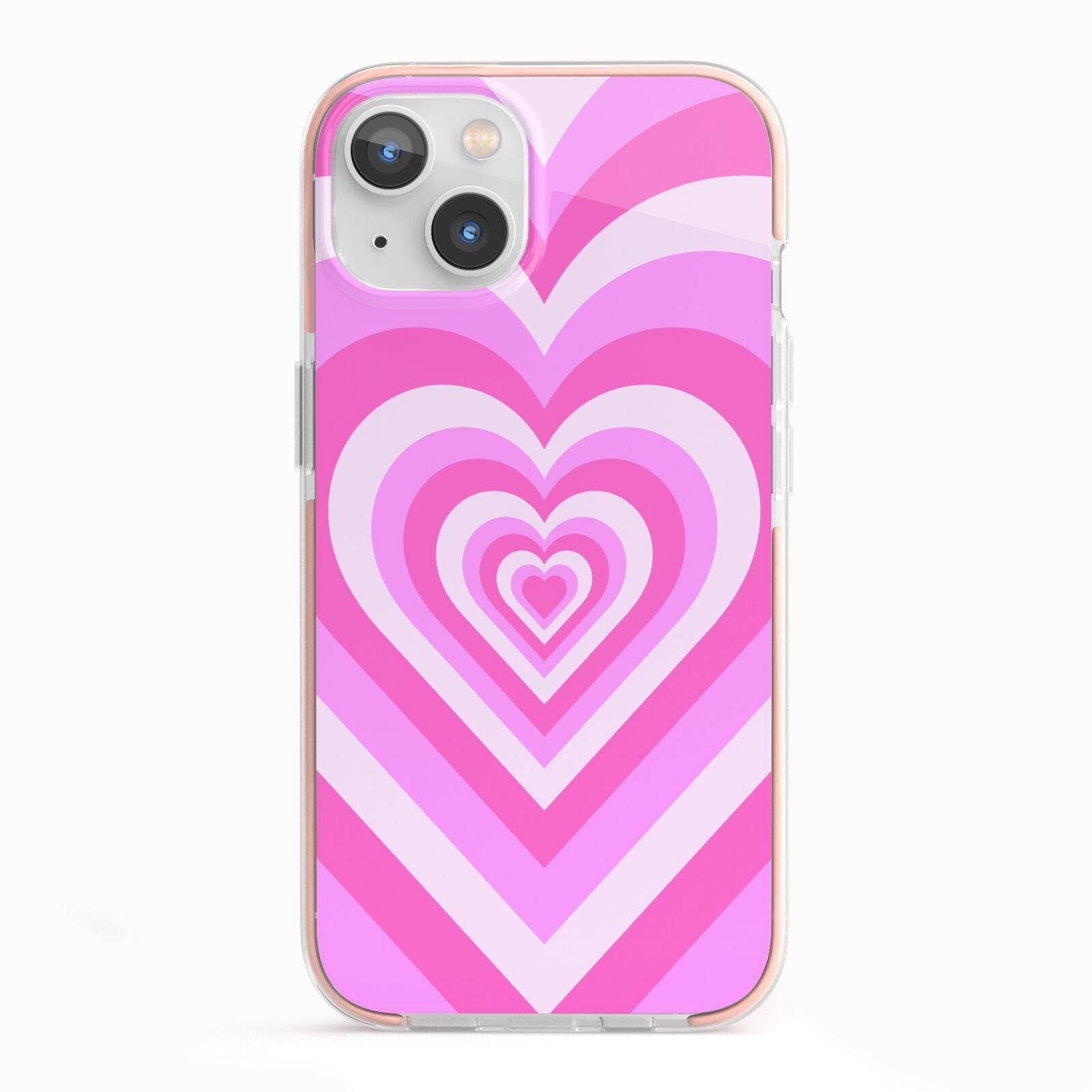 Aesthetic Heart iPhone 13 TPU Impact Case with Pink Edges