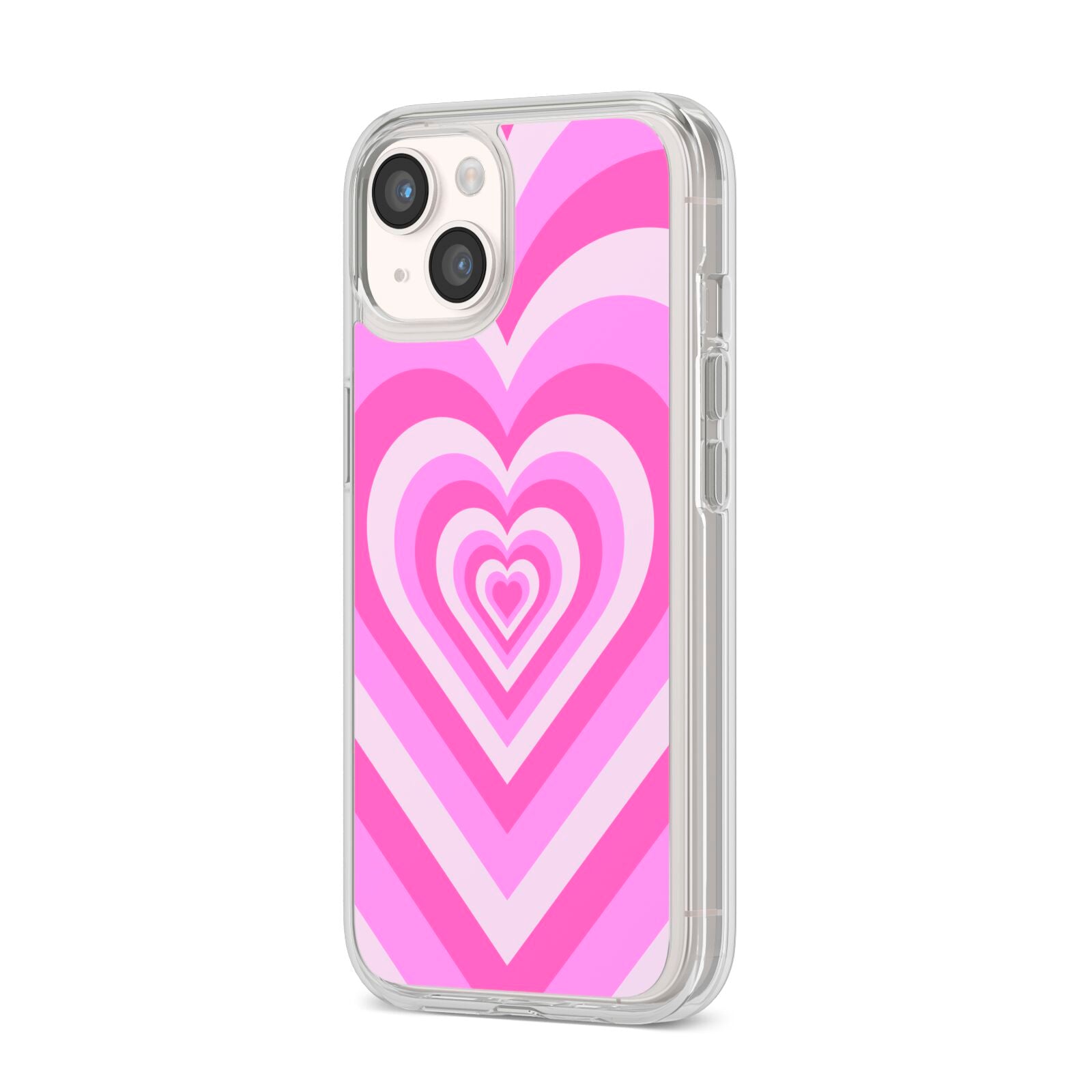 Aesthetic Heart iPhone 14 Clear Tough Case Starlight Angled Image