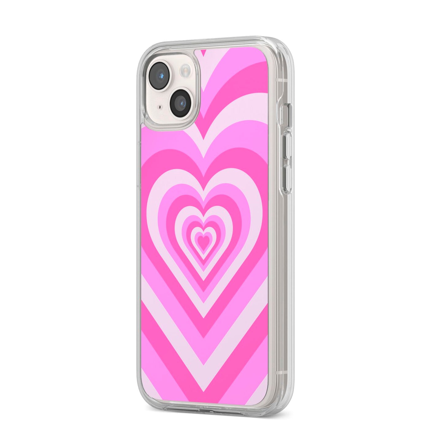 Aesthetic Heart iPhone 14 Plus Clear Tough Case Starlight Angled Image