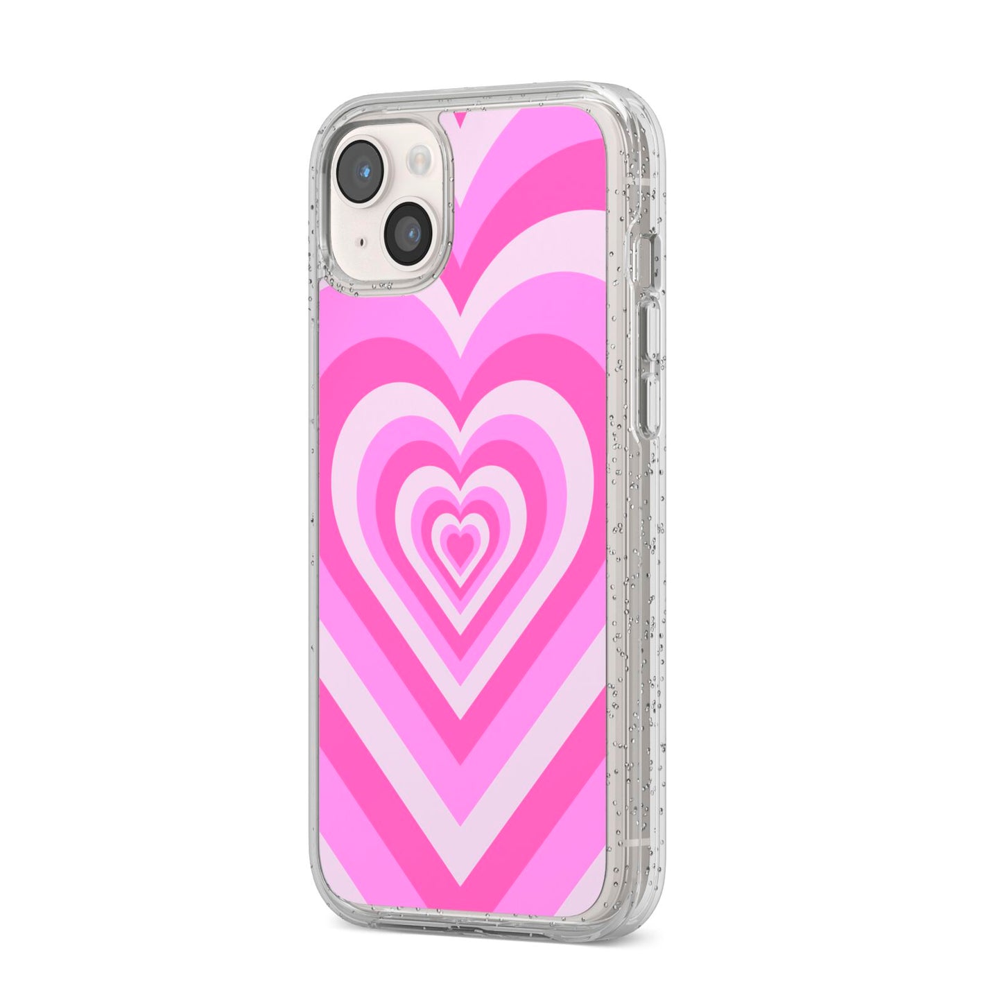 Aesthetic Heart iPhone 14 Plus Glitter Tough Case Starlight Angled Image