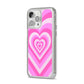 Aesthetic Heart iPhone 14 Pro Max Clear Tough Case Silver Angled Image