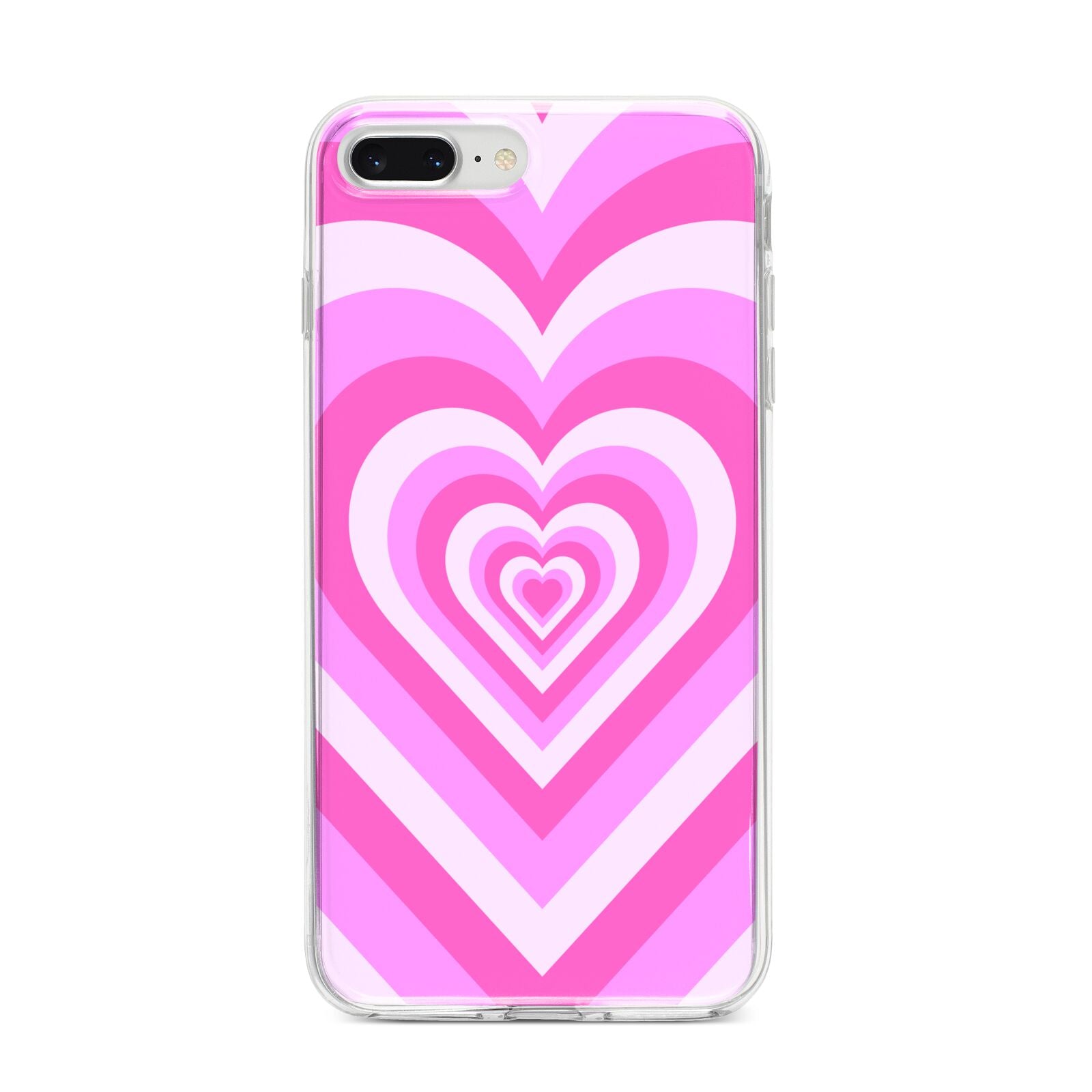 Aesthetic Heart iPhone 8 Plus Bumper Case on Silver iPhone