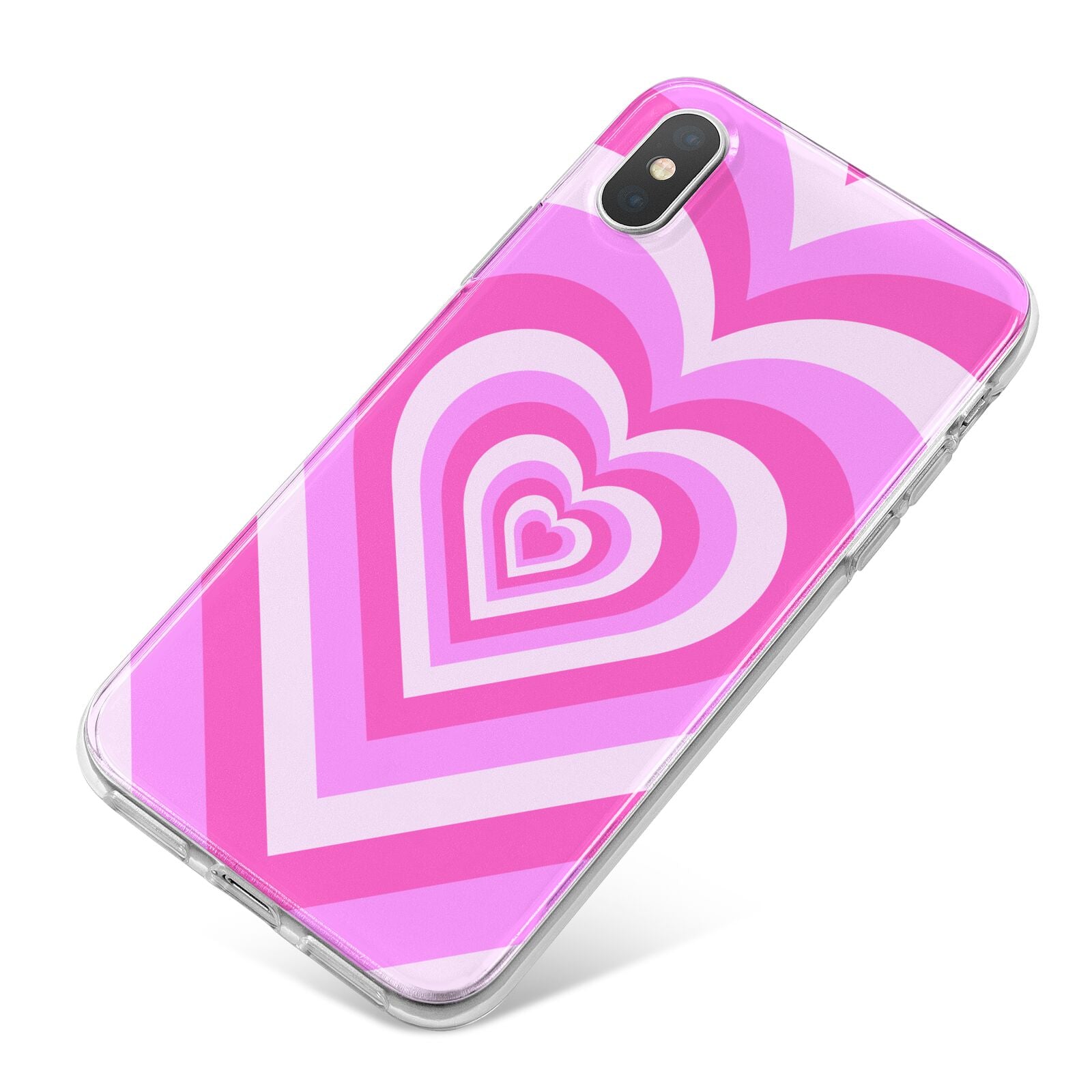 Aesthetic Heart iPhone X Bumper Case on Silver iPhone