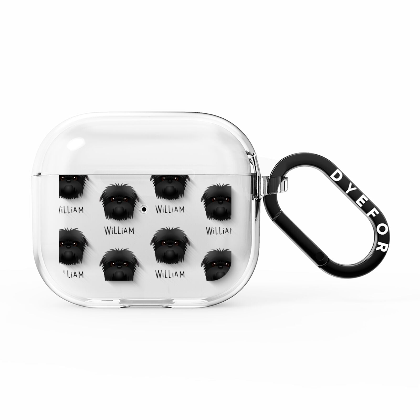 Affenpinscher Icon with Name AirPods Clear Case 3rd Gen