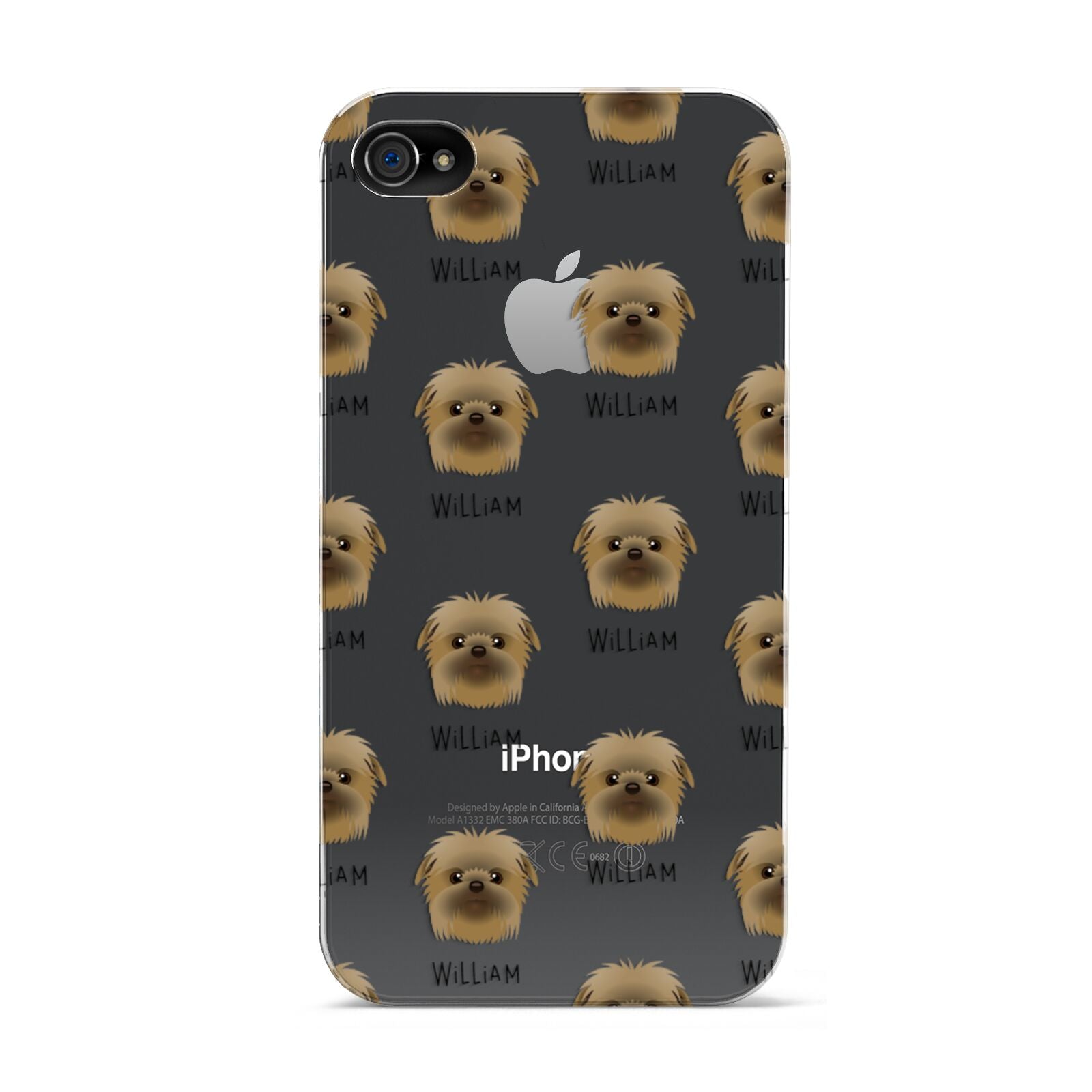 Affenpinscher Icon with Name Apple iPhone 4s Case
