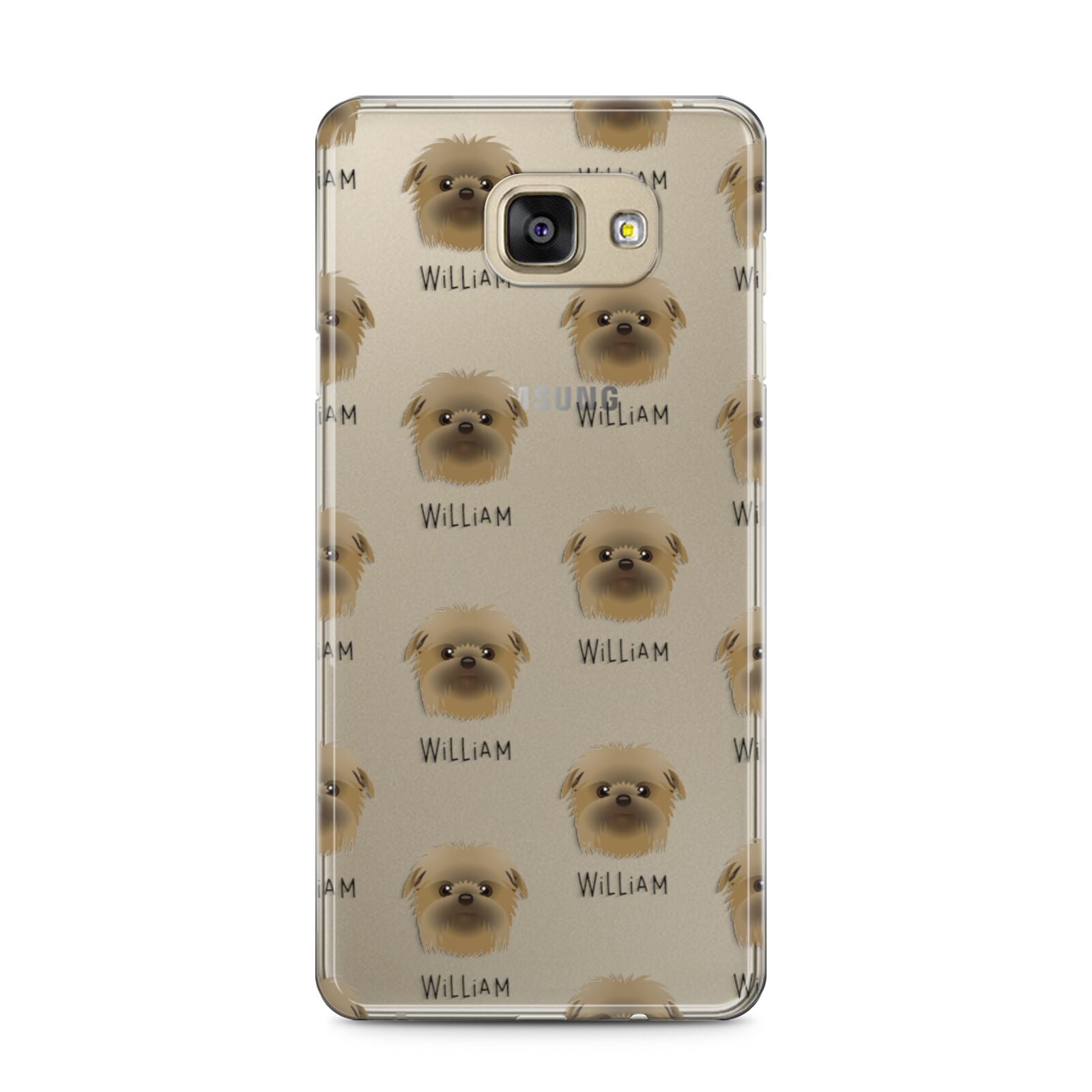 Affenpinscher Icon with Name Samsung Galaxy A5 2016 Case on gold phone