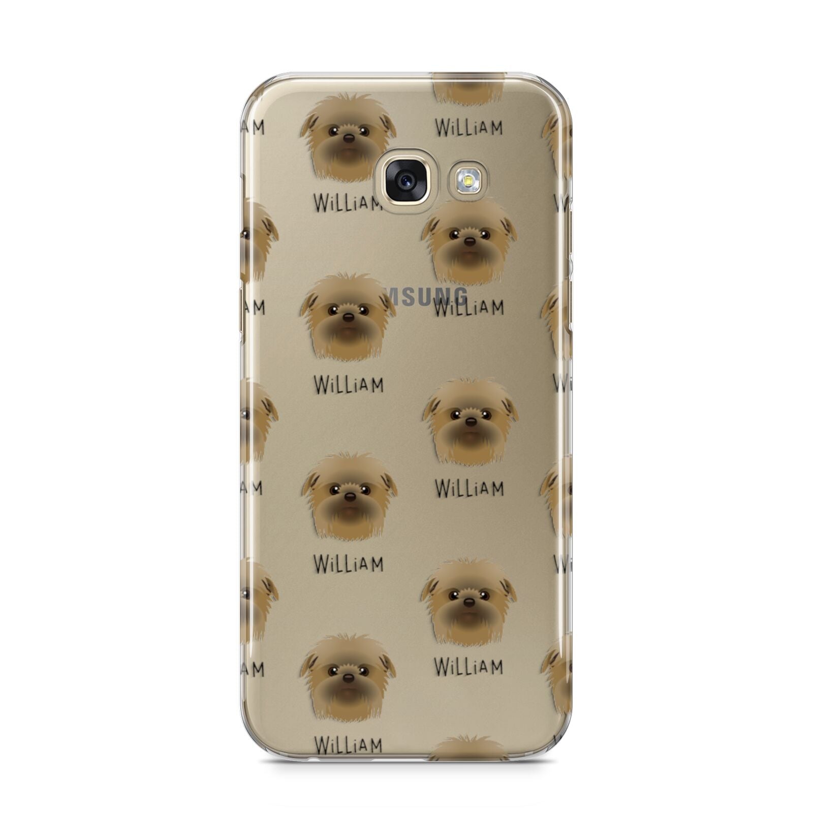 Affenpinscher Icon with Name Samsung Galaxy A5 2017 Case on gold phone