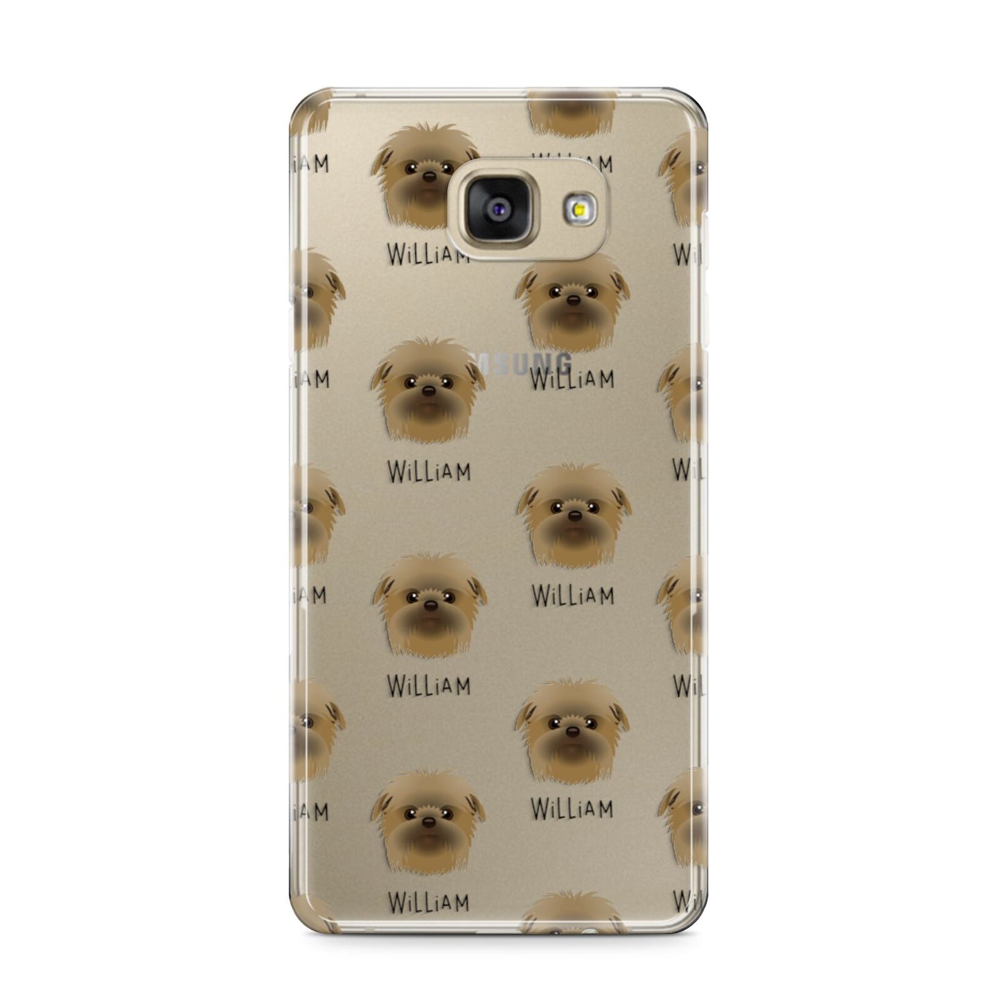 Affenpinscher Icon with Name Samsung Galaxy A9 2016 Case on gold phone