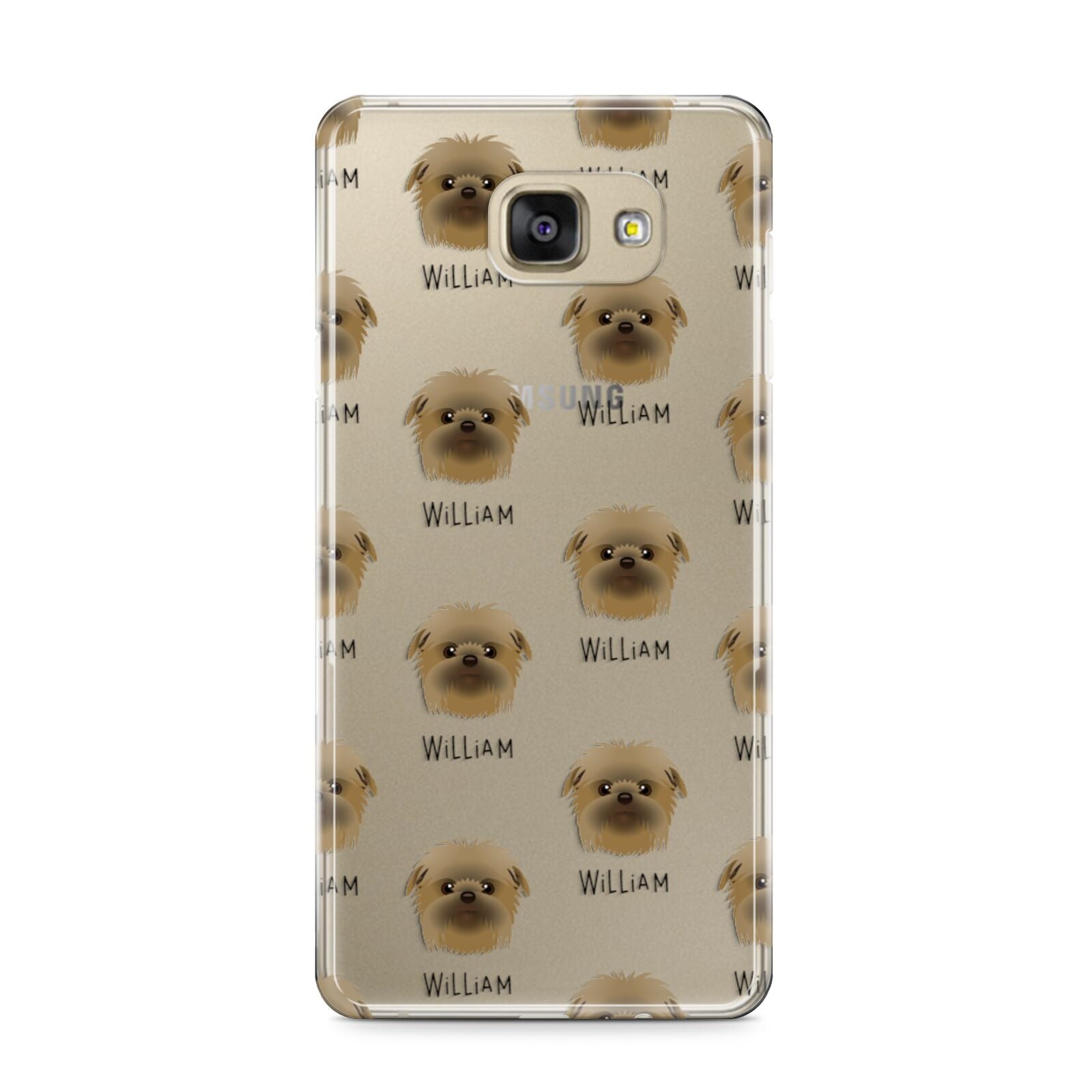 Affenpinscher Icon with Name Samsung Galaxy A9 2016 Case on gold phone