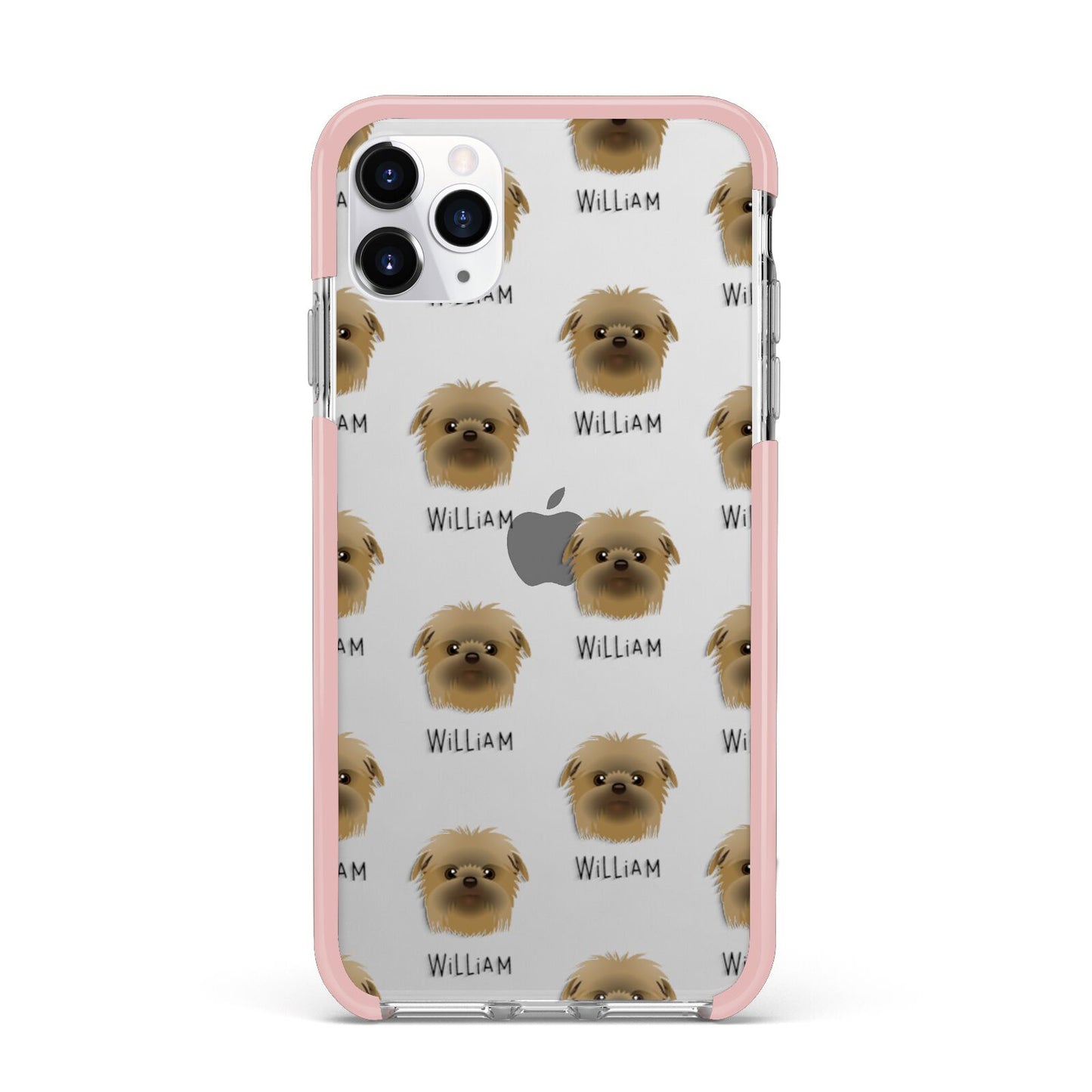 Affenpinscher Icon with Name iPhone 11 Pro Max Impact Pink Edge Case
