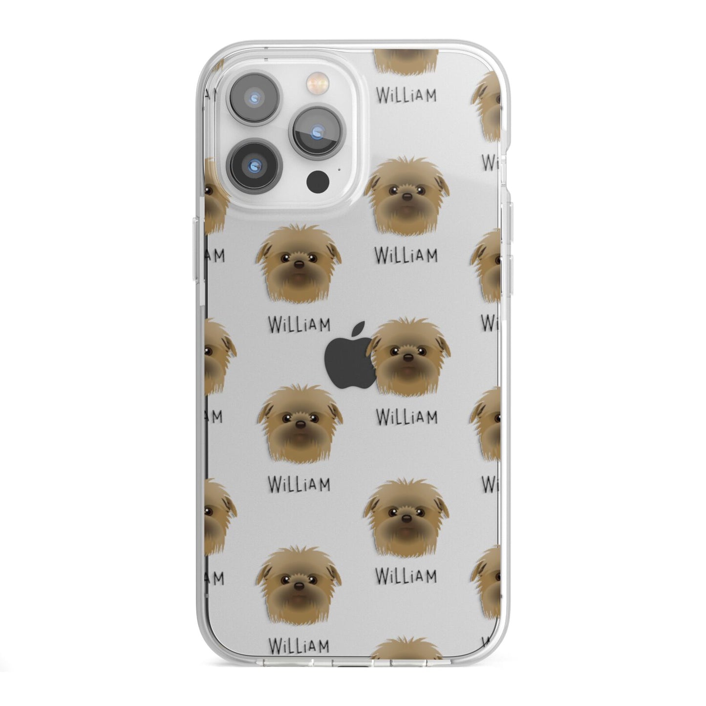Affenpinscher Icon with Name iPhone 13 Pro Max TPU Impact Case with White Edges