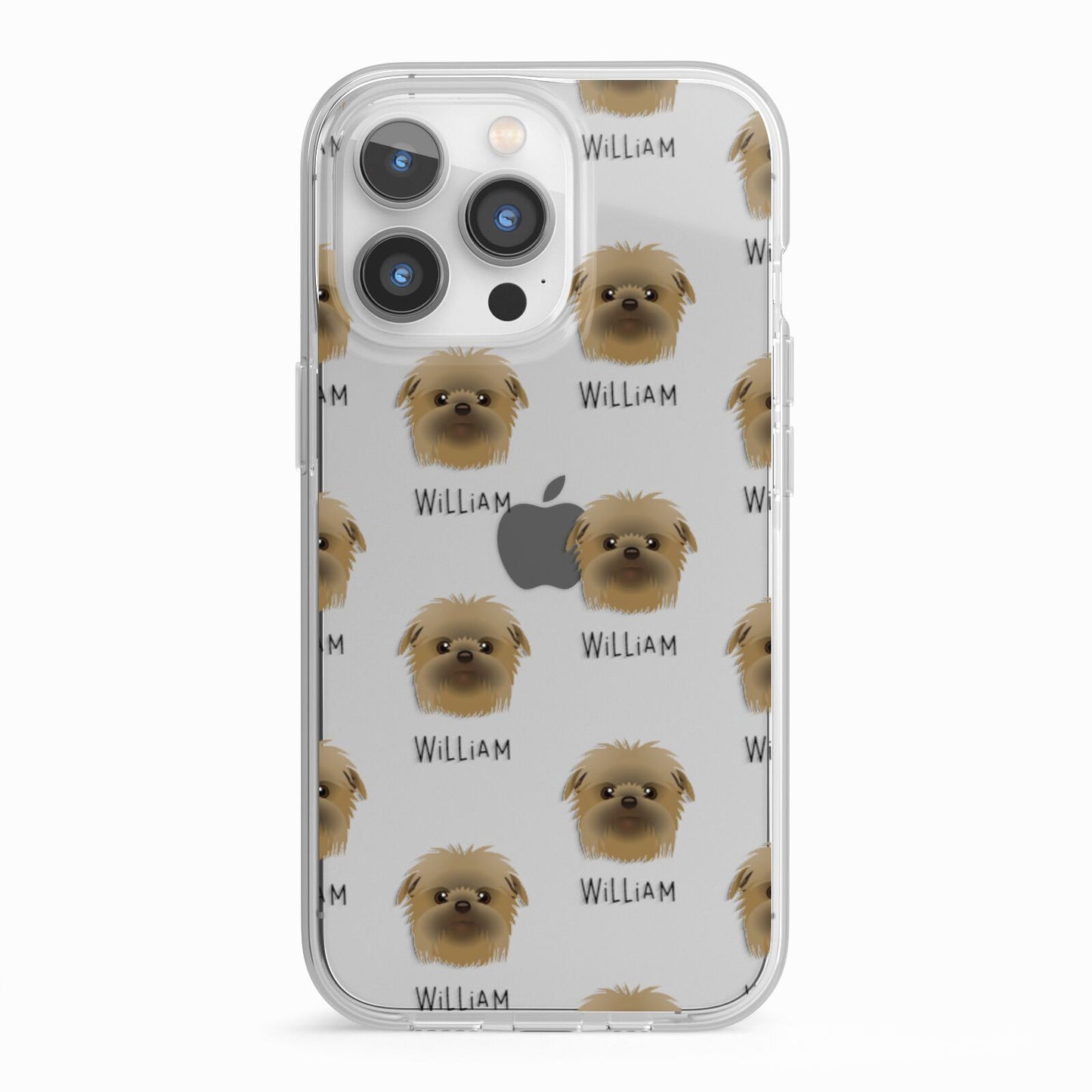Affenpinscher Icon with Name iPhone 13 Pro TPU Impact Case with White Edges