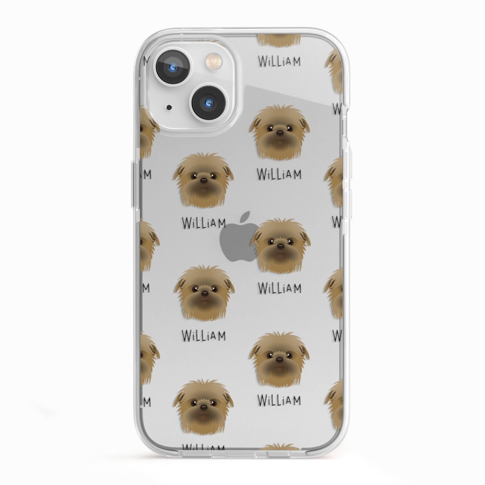 Affenpinscher Icon with Name iPhone 13 TPU Impact Case with White Edges