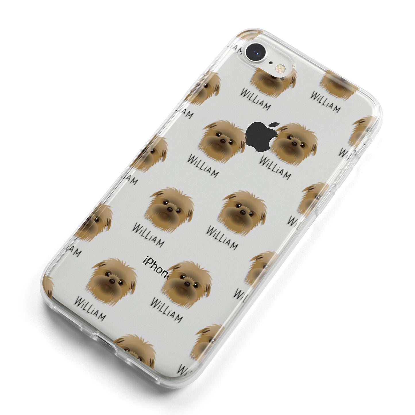 Affenpinscher Icon with Name iPhone 8 Bumper Case on Silver iPhone Alternative Image