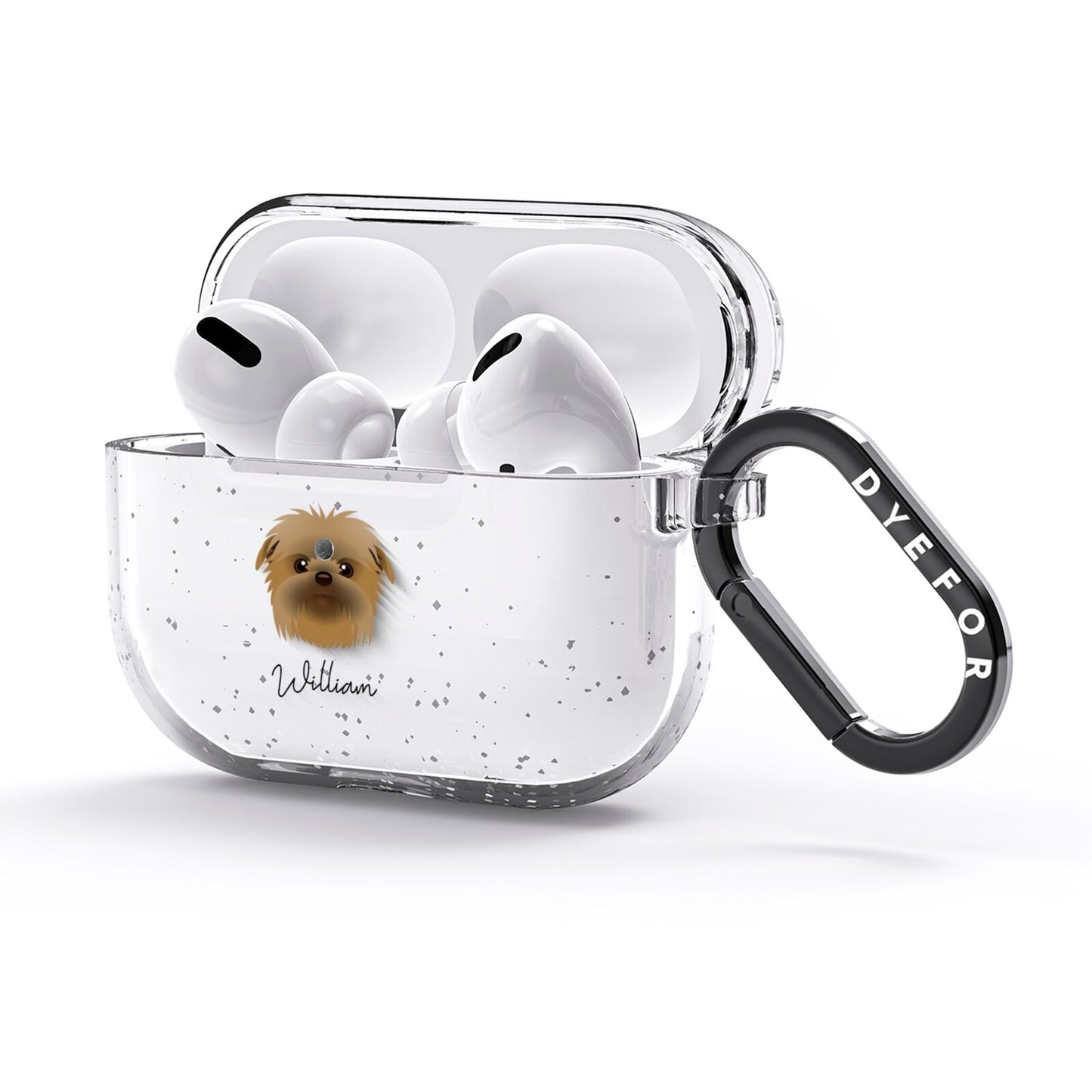 Affenpinscher Personalised AirPods Glitter Case 3rd Gen Side Image