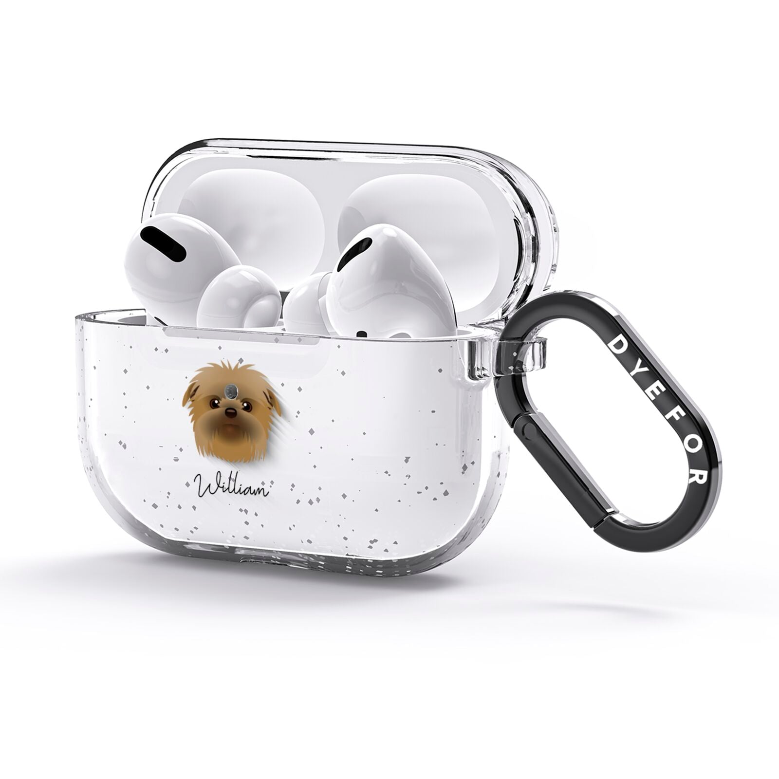 Affenpinscher Personalised AirPods Glitter Case 3rd Gen Side Image