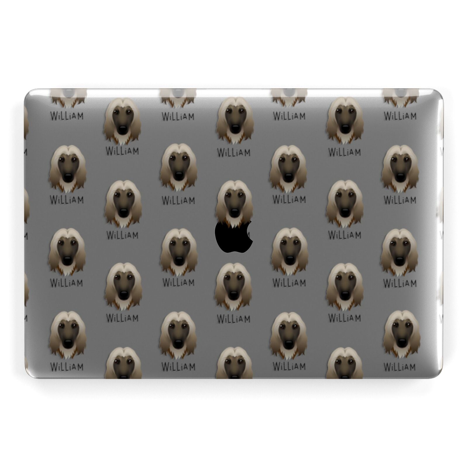Afghan Hound Icon with Name Apple MacBook Case