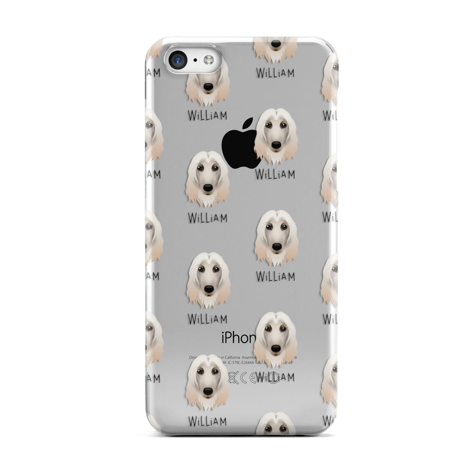 Afghan Hound Icon with Name Apple iPhone 5c Case