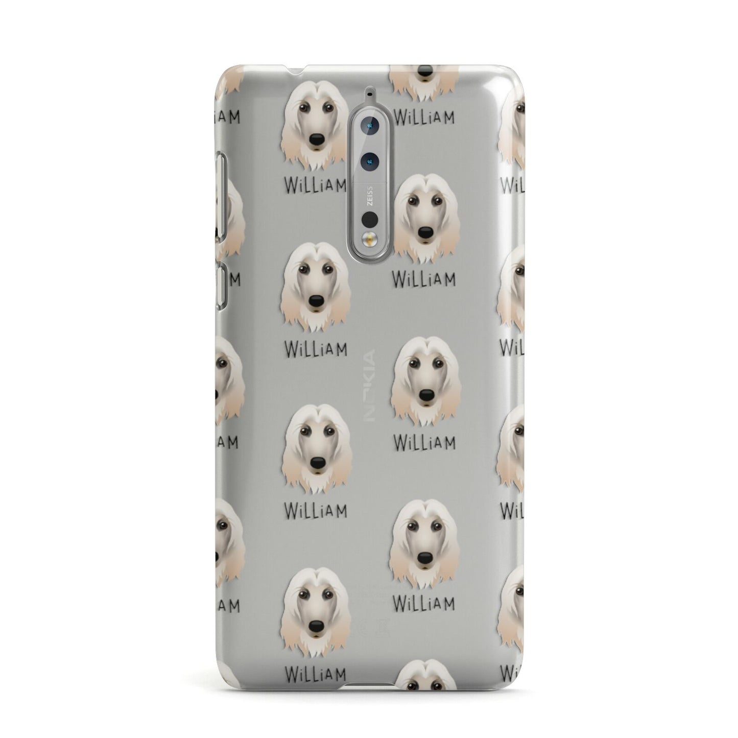 Afghan Hound Icon with Name Nokia Case