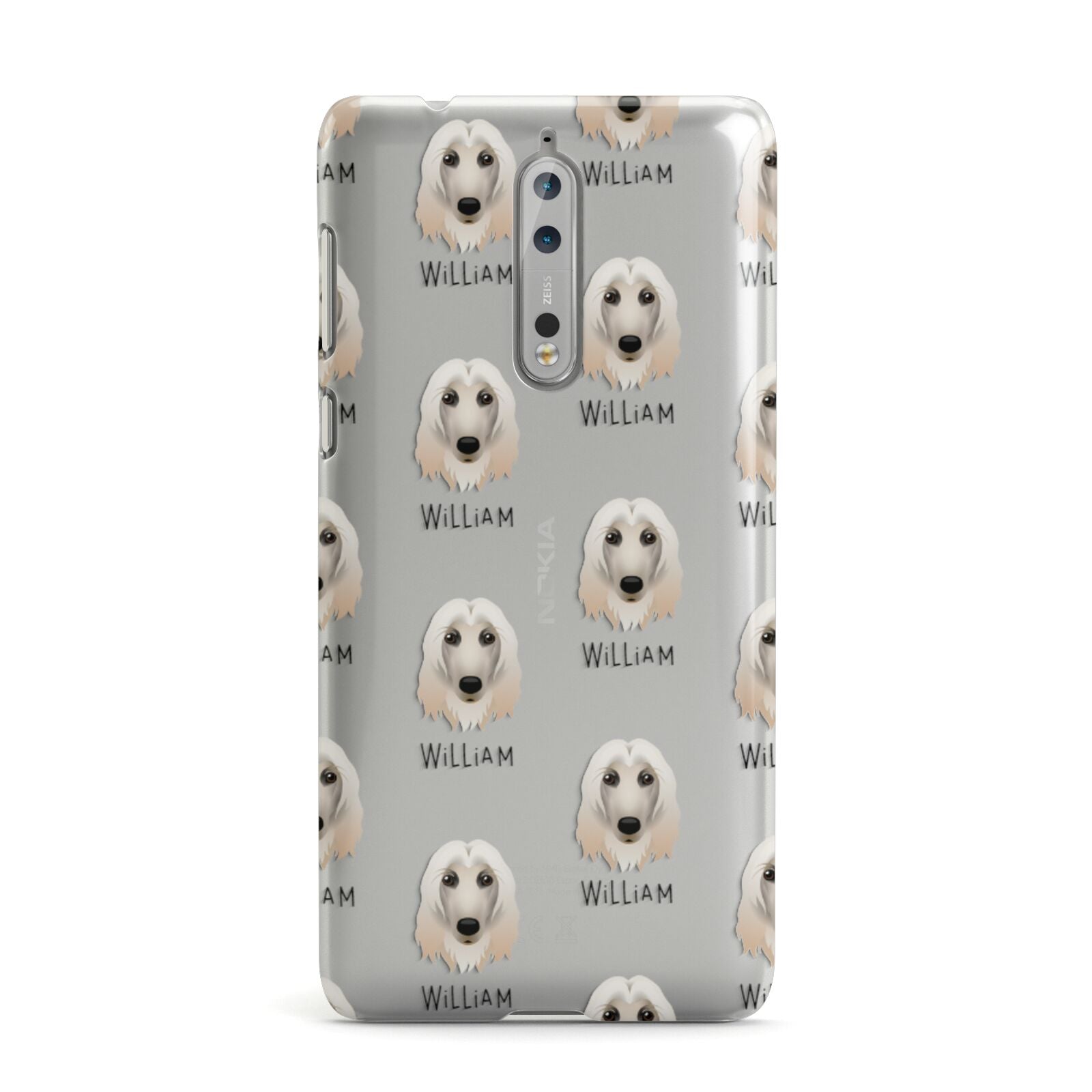 Afghan Hound Icon with Name Nokia Case