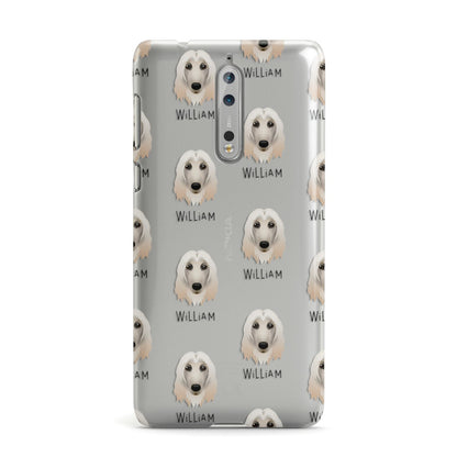 Afghan Hound Icon with Name Nokia Case