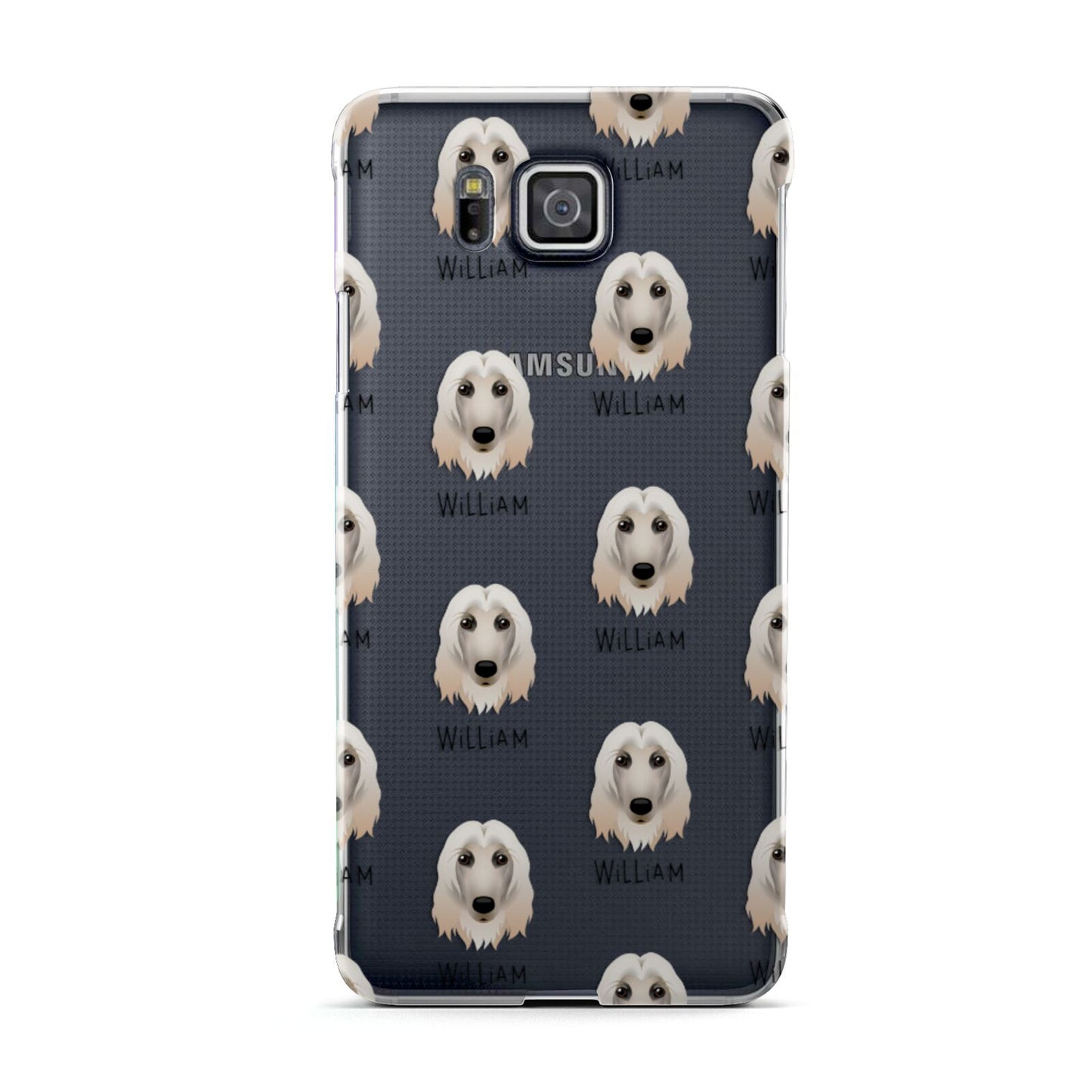 Afghan Hound Icon with Name Samsung Galaxy Alpha Case
