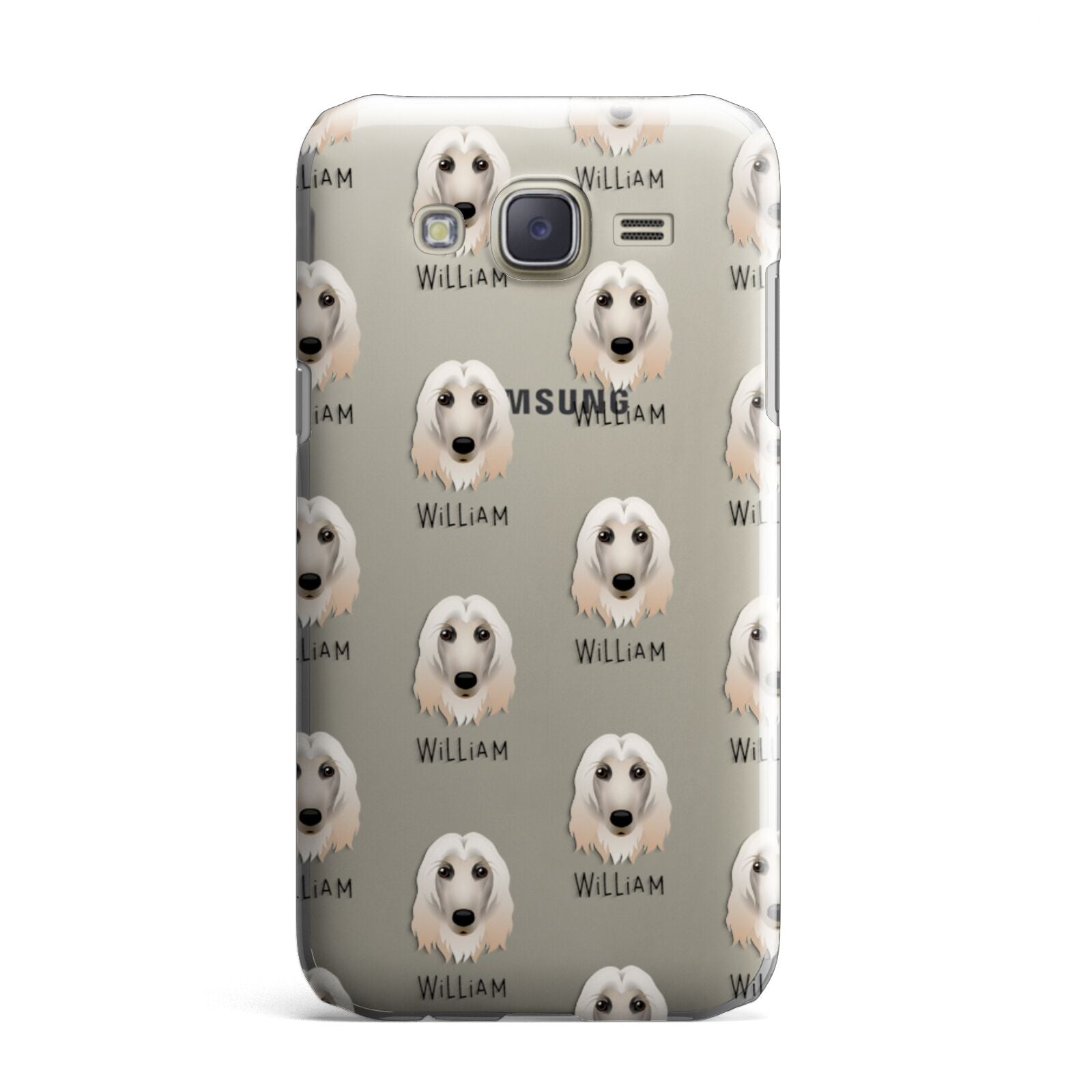 Afghan Hound Icon with Name Samsung Galaxy J7 Case