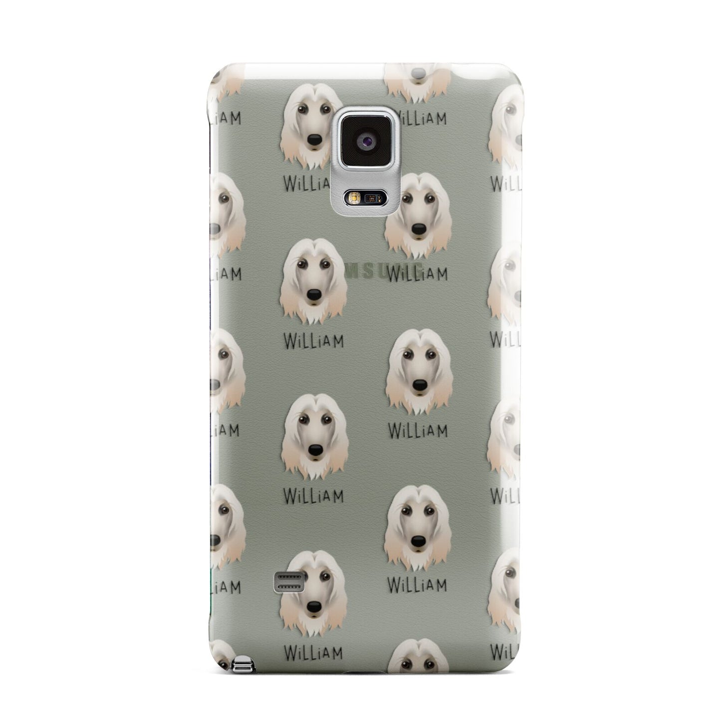 Afghan Hound Icon with Name Samsung Galaxy Note 4 Case
