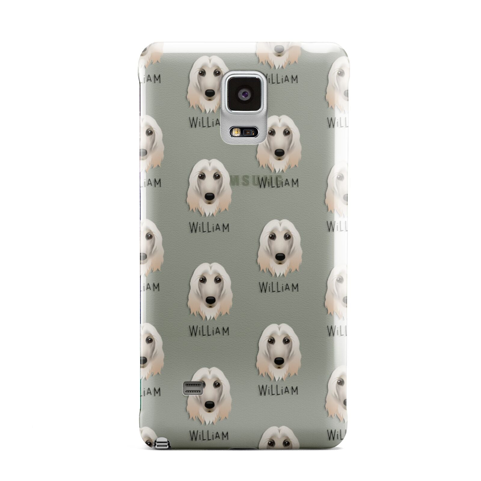 Afghan Hound Icon with Name Samsung Galaxy Note 4 Case