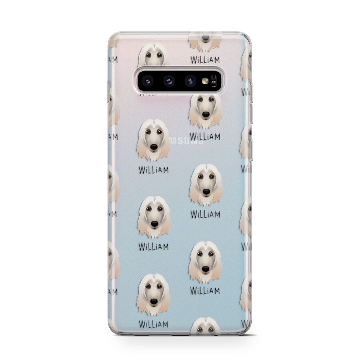 Afghan Hound Icon with Name Samsung Galaxy S10 Case
