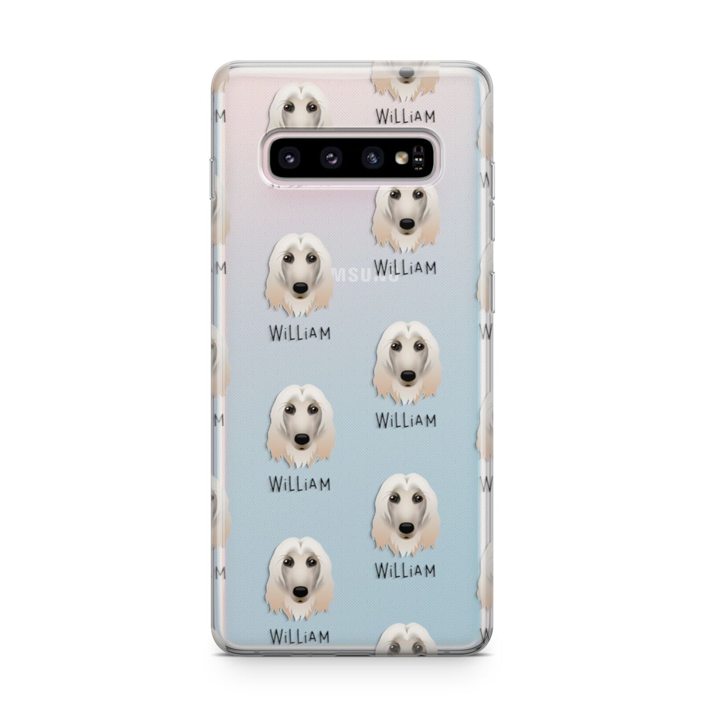 Afghan Hound Icon with Name Samsung Galaxy S10 Plus Case