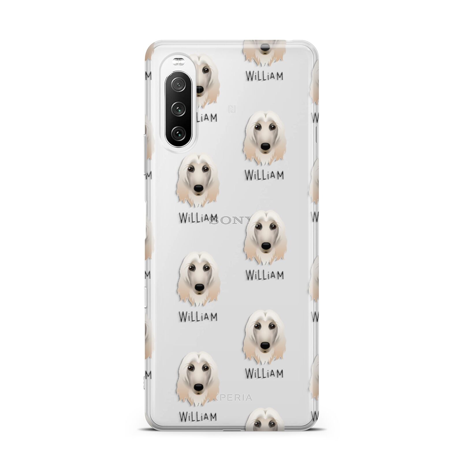 Afghan Hound Icon with Name Sony Xperia 10 III Case