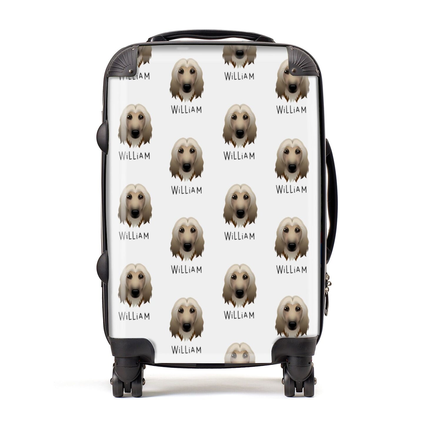 Afghan Hound Icon with Name Suitcase