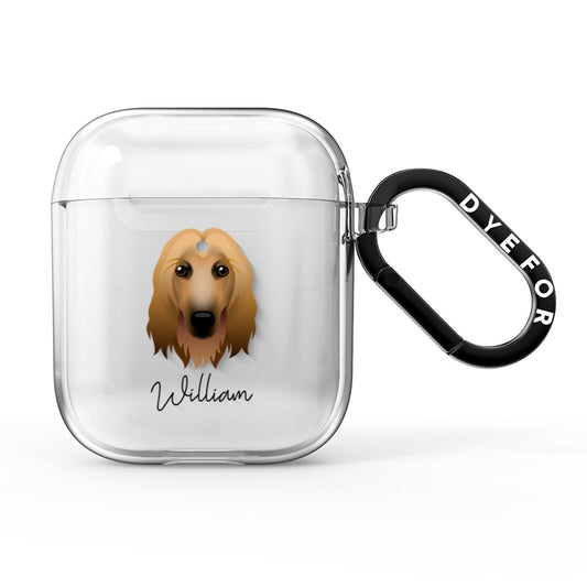 Afghan Hound Personalised AirPods Clear Case