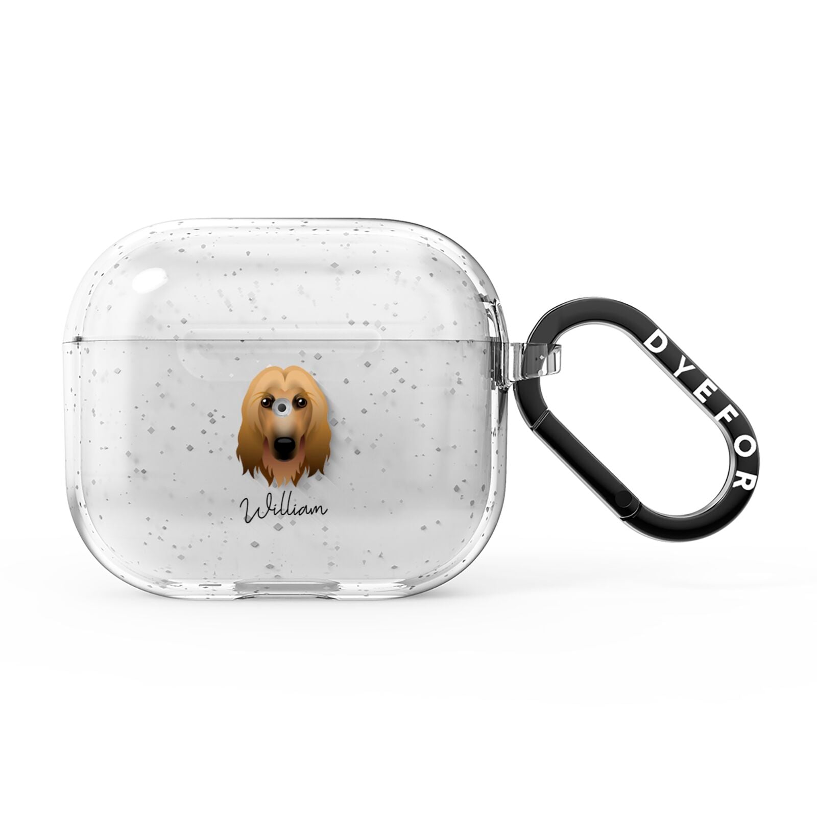 Afghan Hound Personalised AirPods Glitter Case 3rd Gen